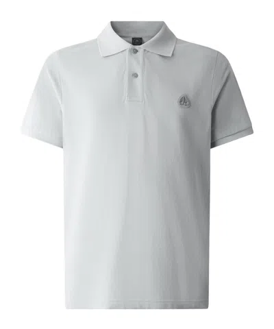 Moose Knuckles Everett Logo Polo Shirt In Blue