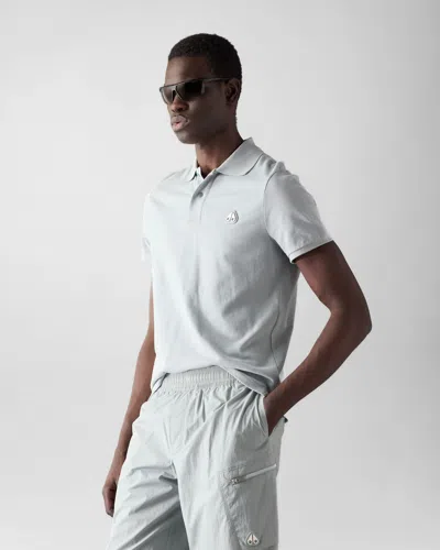 Moose Knuckles Everett Polo Shirt In Gray