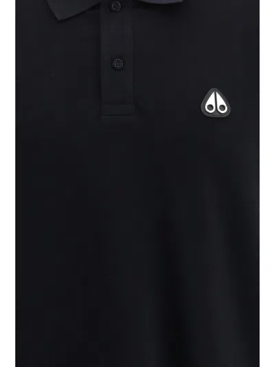 Moose Knuckles Everett Polo In Black