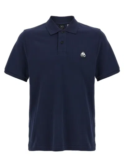 Moose Knuckles Everett Mens Polo Shirt In Blue