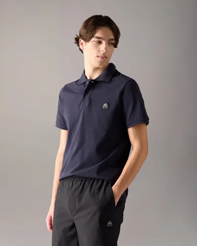 Moose Knuckles Everett Polo In Navy