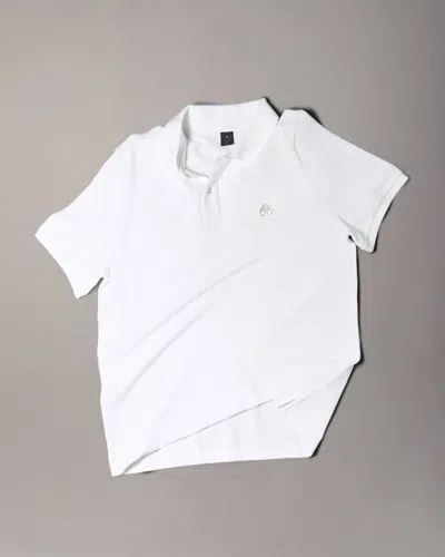 Moose Knuckles Everett Polo Shirt For Men In White