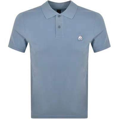 MOOSE KNUCKLES MOOSE KNUCKLES EVERETT POLO T SHIRT BLUE