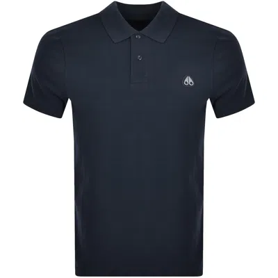 MOOSE KNUCKLES MOOSE KNUCKLES EVERETT POLO T SHIRT NAVY