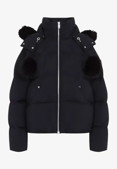 Moose Knuckles Everset Down Hooded Jacket In Black