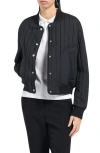Moose Knuckles Fairhaven Quilted Ripstop Bomber Jacket In Black