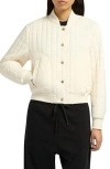 Moose Knuckles Fairhaven Quilted Ripstop Bomber Jacket In Plaster