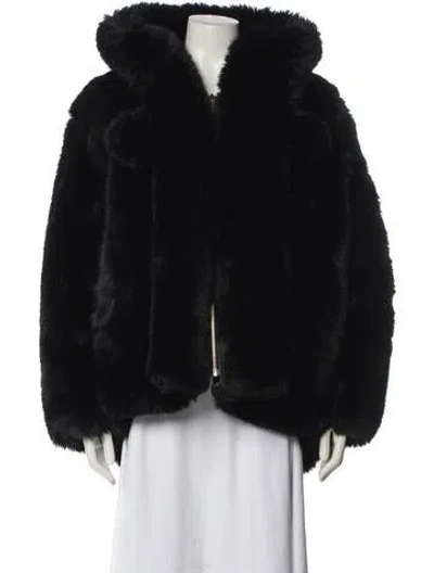 Pre-owned Moose Knuckles Faux Fur Coat W/ Tags In Black