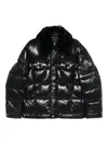 Moose Knuckles Faux-fur Collar Padded Jacket In Black