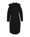 Moose Knuckles Faux-fur Hooded Padded Coat In Black