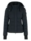 Moose Knuckles Faux-fur Hooded Puffer Jacket In Blue