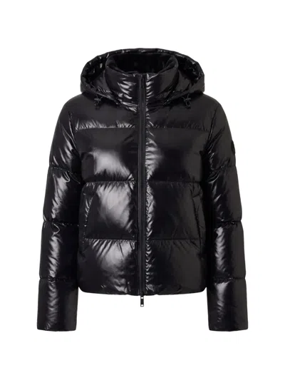 Moose Knuckles Faux-fur Reversible Hooded Puffer Jacket In Black
