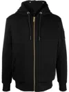 Moose Knuckles Linden Bunny Zip-up Hoodie In Black