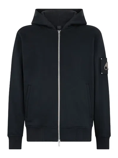 Moose Knuckles Hartsfield Zip-up Hoodie Clothing In Black