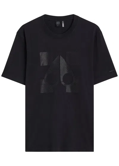 Moose Knuckles Finchley Logo-appliquéd Cotton T-shirt In Black