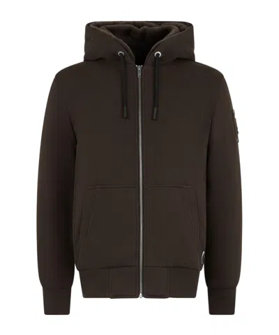 Moose Knuckles Fleece Hooded Sweatshirt In Black