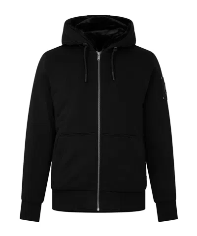 Moose Knuckles Fleecelined Hooded Sweatshirt In Black