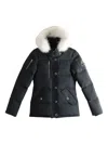 Moose Knuckles Fur-trim Zip-fastening Jacket In Black
