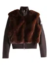 Moose Knuckles Fur Zip Knitwear In Brown