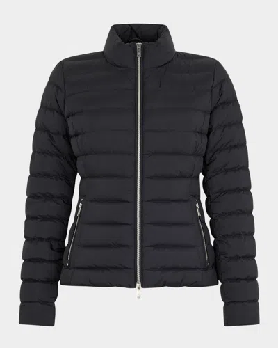 Moose Knuckles Gemma Air Down Slim Puffer Jacket In Black