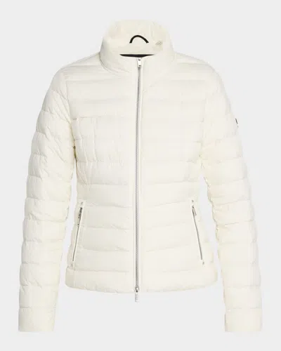 Moose Knuckles Gemma Air Down Slim Puffer Jacket In White