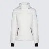 Moose Knuckles Betta Puffer Jacket With Detachable Hood And Shearling Trim In Milkyway W/nat Sh