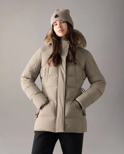 Moose Knuckles Gilded 3q Down Jacket In Bronze