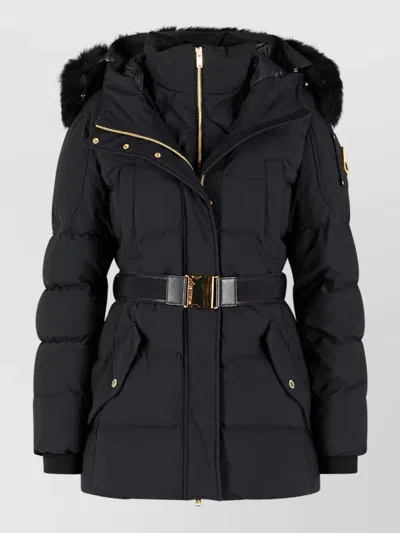 Moose Knuckles Gilded 3q Puffer Jacket In Black