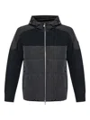 Moose Knuckles Glenvale Ribbed-panel Padded Jacket In Black
