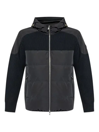 MOOSE KNUCKLES GLENVALE RIBBED-PANEL PADDED JACKET