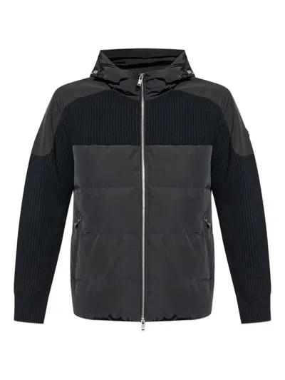 Moose Knuckles Glenvale Ribbed-panel Padded Jacket Clothing In Black