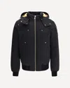 Moose Knuckles Versatile Bomber Jacket Removable Hood In Black