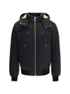 Moose Knuckles Gold Ballistic Neoshear Bomber In Black