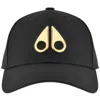 Moose Knuckles Gold Logo Icon Cap Black In Black
