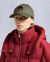 Moose Knuckles Gold Logo Icon Cap In Green