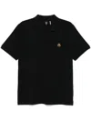 Moose Knuckles Everett Gold Polo Shirt In Black