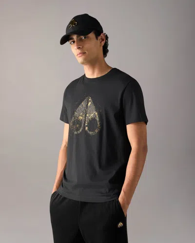 Moose Knuckles Gold Series Icebreak Logo T-shirt In Black