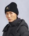 Moose Knuckles Gold Series Logo Icon Beanie In Black