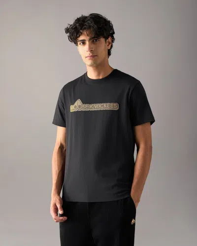 Moose Knuckles Gold Series Preston Logo T-shirt In Black