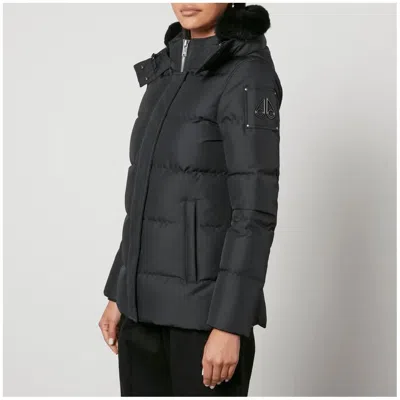 Moose Knuckles Goose Down Puffer Down Jacket In Black