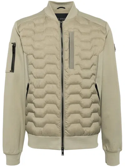 Moose Knuckles Granite Bomber Jacket In Green