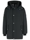 Moose Knuckles Granite Peak Black Polyester Parka In Black