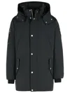 Moose Knuckles Granite Peak Black Polyester Parka In Black