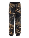 Moose Knuckles Graphic-print Fleece Track Pants In Black