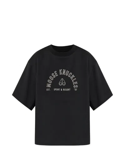 Moose Knuckles Graphic T-shirt In Black