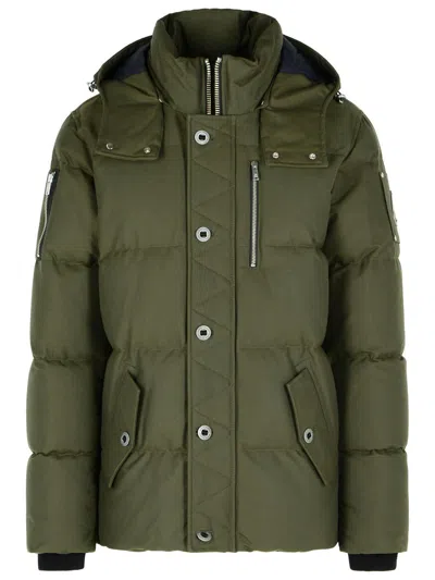 MOOSE KNUCKLES MOOSE KNUCKLES GREEN COTTON AND NYLON JACKET