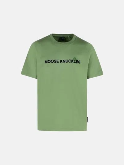 Moose Knuckles Green Cotton T-shirt