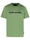 Moose Knuckles Cotton T-shirt Neck Sleeves Hem In Green