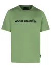 Moose Knuckles Cotton T-shirt Neck Sleeves Hem In Green