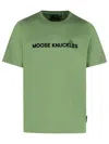 Moose Knuckles Cotton T-shirt Neck Sleeves Hem In Green